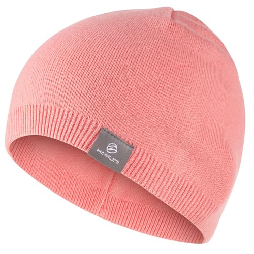 YANIKY Strickmütze Damen Thermo Winter Mütze Herren Beanie Mütze Weich Sportmütze Atmungsaktiv Wintermütze für Herren und Damen (Rosa)