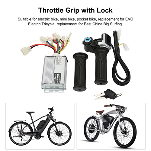 Image of 36V 25A Controller and Throttle,Twist Throttle Handlebar Grips ,Brushed Motor Ebike Speed Controller Kit Compatible with MX350 Razor Dirt Bike Scooter Electric Bicycle (Replacement Parts (36V 1000W)