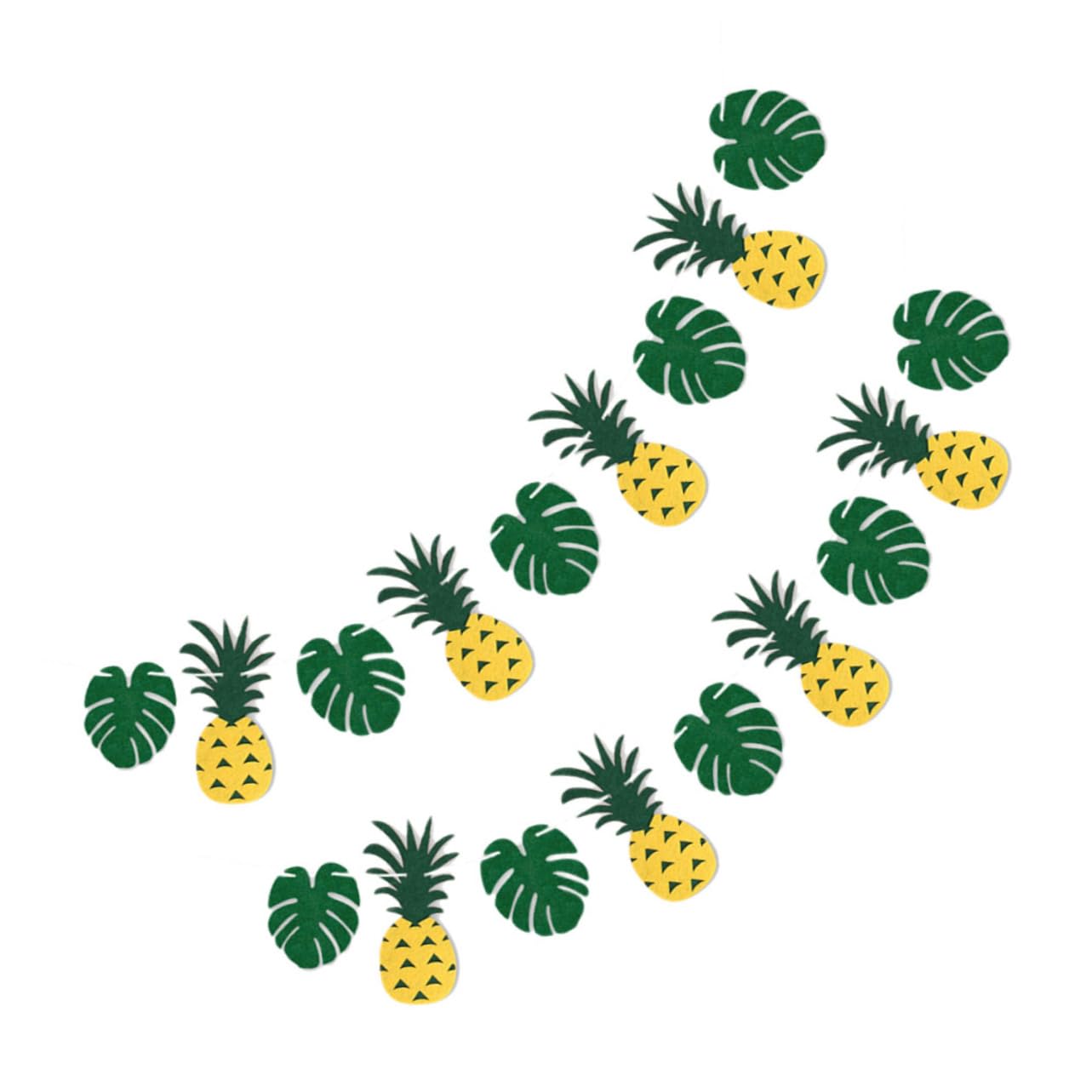 MAGICLULU Pineapple Bunting Banner Set Hawaiian Party Decoration for Outdoor Events