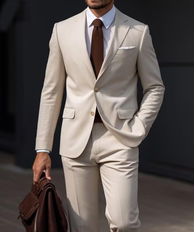 Mens 2 Piece Suit Slim Fit Wedding Suits Two Button Suit Men Formal Suits for Men Solid Blazer Pant Set4