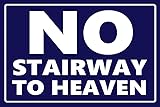 12'x8' No Stairway to Heaven Wall Decor Metal Sign Tin Sign Wall Art for Men Home Bathroom
