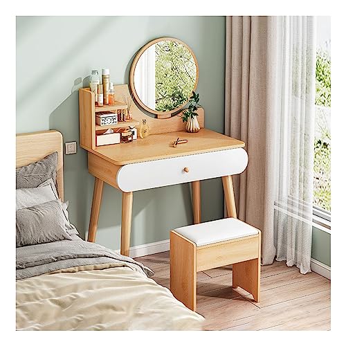 Tocador de maquillaje con luces regulables y taburete cómodo para renovar tu dormitorio 2
