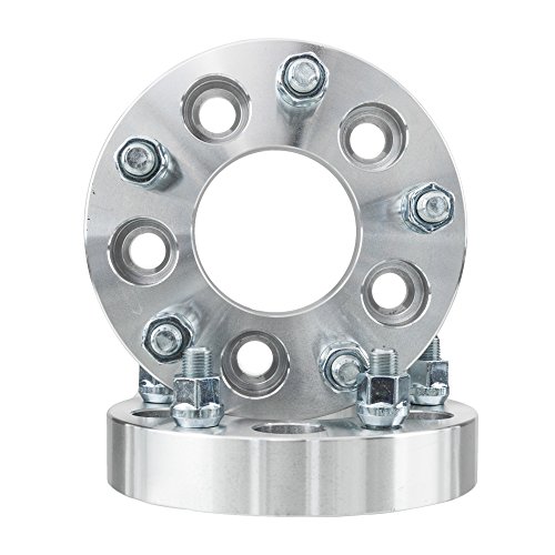 TRIBLE SIX 2Pcs 5X4.5'' to 5X5'' Wheel Spacers 1.25" Thick 1/2" Stud Wheel Adapter Replacement for Ford Edge Explorer Jeep Wrangler JK Wheels ON TJ YJ SJ Lincoln Town Car