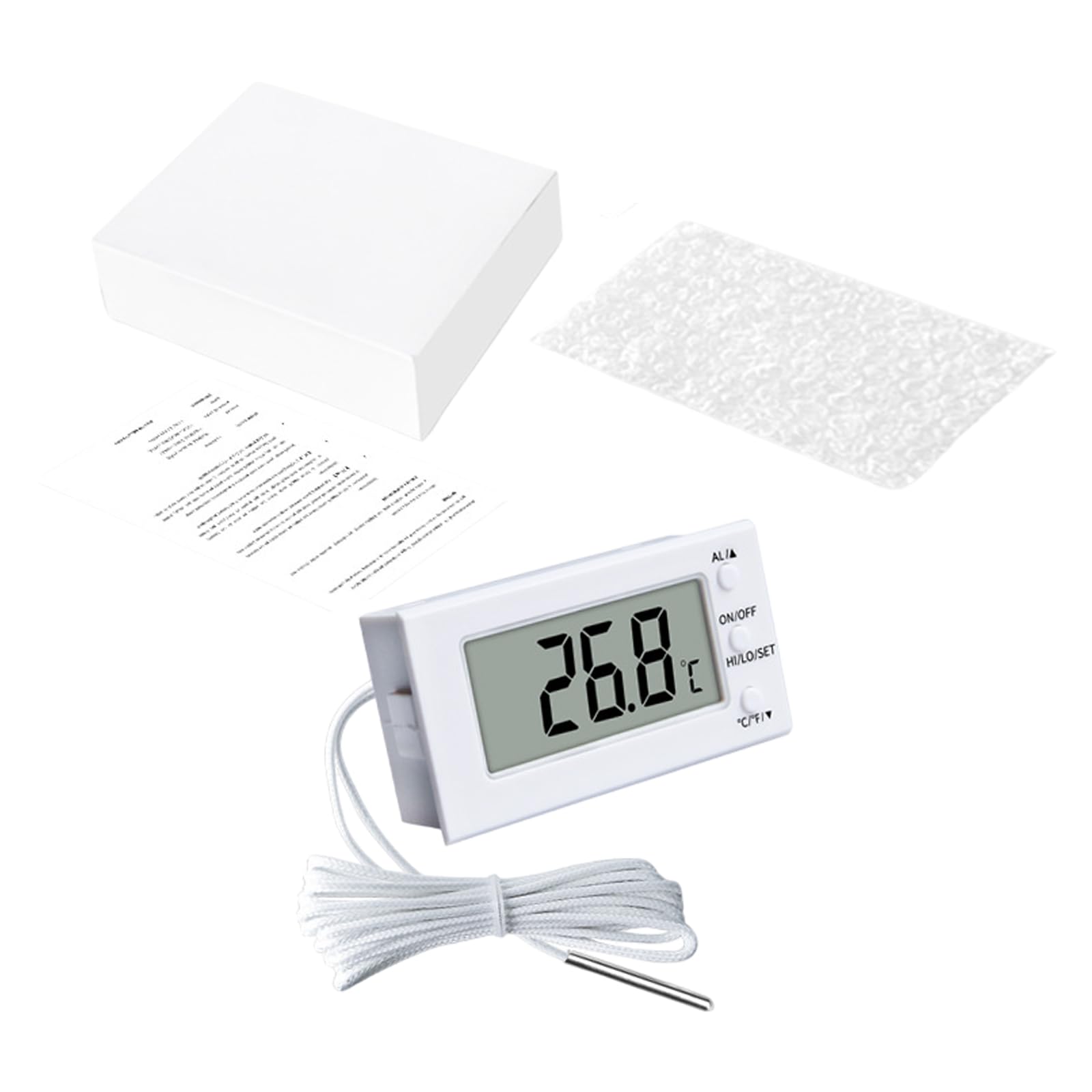 Digital Thermometers -50 to 100?/-50 to 300? Kitchen Oven Thermometers with Long Probe High Low Temperature Alarm