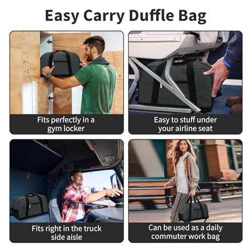 Image of Apenze Small Gym Bag 14 inch lightweight Carry On Mini Duffel Bag for Travel Sport - Dark Grey
