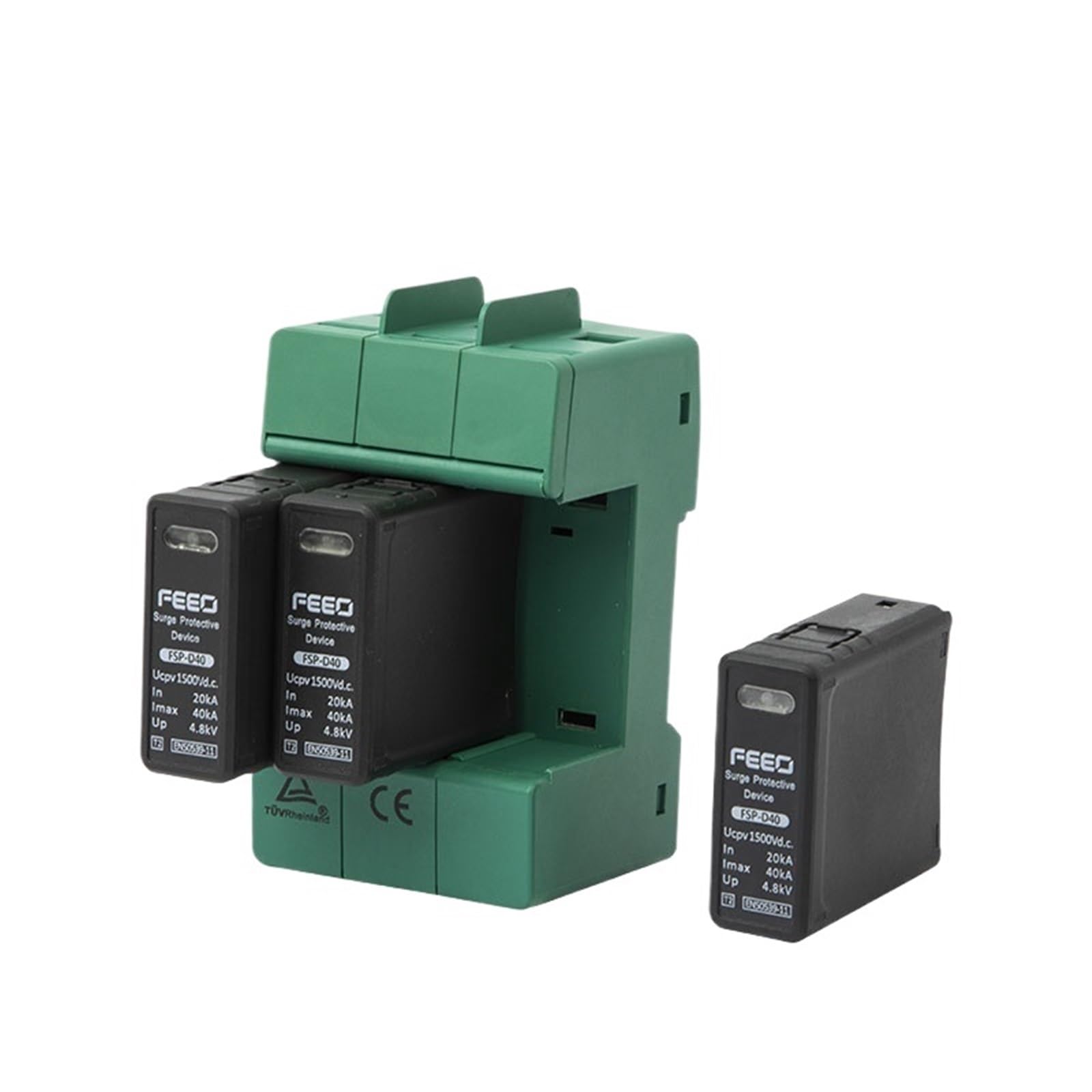 Dispositif protection surtension solaire SPD DC 3P 1000 V pour parasurtenseur coffret extérieur