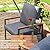 KMX Aluminum 3-Piece Patio Conversation Bistro Set with 2 High-Backrest Chairs, Gray Cushions, and a Chic Coffee Table, All-Weather Patio Outdoor Furniture Set for Porch, Balcony, Backyard