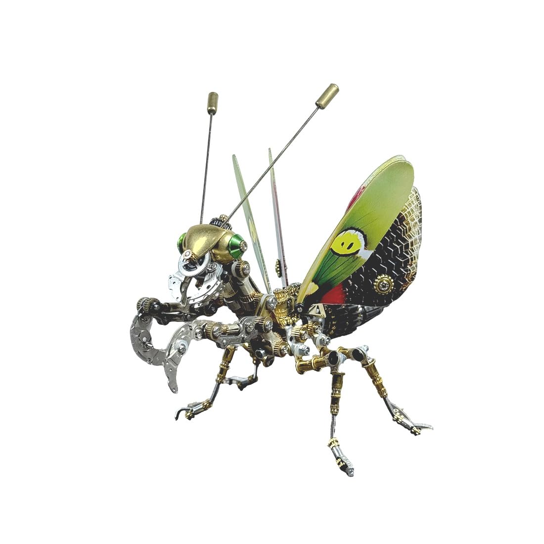 3D-Metallpuzzle Insektenmodellbausatz, 300-teiliger Steampunk-Bausatz „Mechanische Gottesanbeterin“, kreative Schreibtischdekoration, Geschenk für Erwachsene