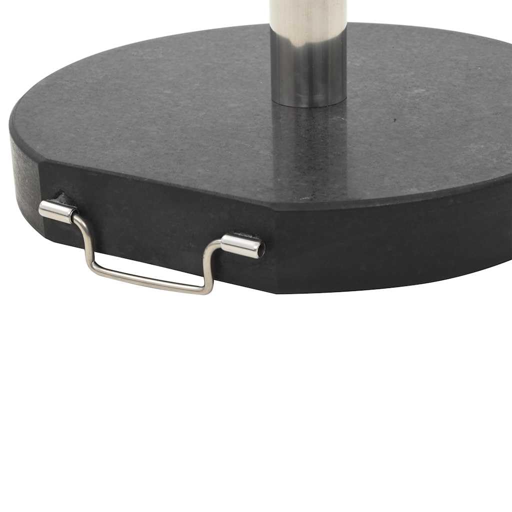 vidaXL Base Sombrilla de Granito Redonda Negro 28,5 kg Estructura Parasol Patio