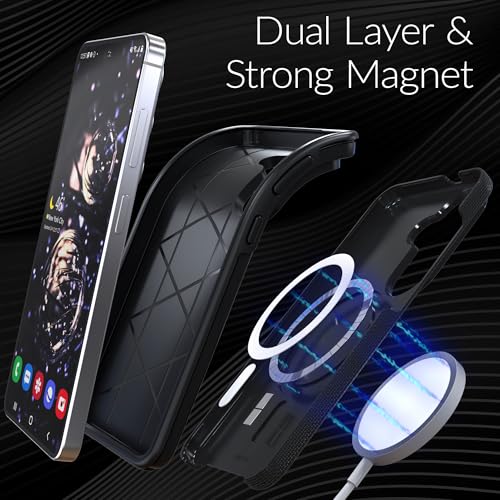 Image of Crave for Samsung Galaxy S26 Case, Compatible with MagSafe Shockproof Protection Dual Layer Case for Samsung Galaxy S26 (6.3 inch) - Black