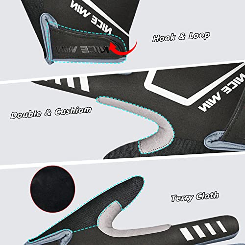 Luvas de ciclismo, motos, mountain bike ou estrada para homem e mulher, acolchoadas, antiestáticas,