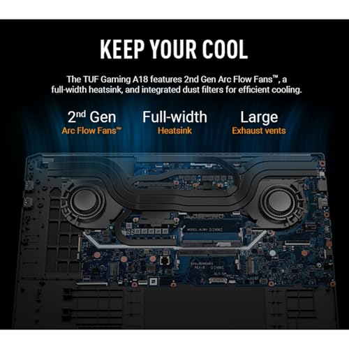 ASUS TUF A18 Gaming Laptop - AMD Ryzen 7 260 Beat i9-13905H - NVIDIA RTX 5060-64GB RAM -2TB SSD -18" WUXGA Display - RGB Backlit Keyboard -Windows 11 -FHD Camera -Gamer Creative Videao Editing