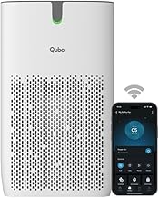 Qubo Smart Air Purifier Q400 for Home by Hero Group | 400 Sqft | 99.99% Allergen Removal | HEPA H13 | 9000 Hrs Filter Life | App & Voice Control | Energy Saving | Ultra-Quiet BLDC Motor (White)