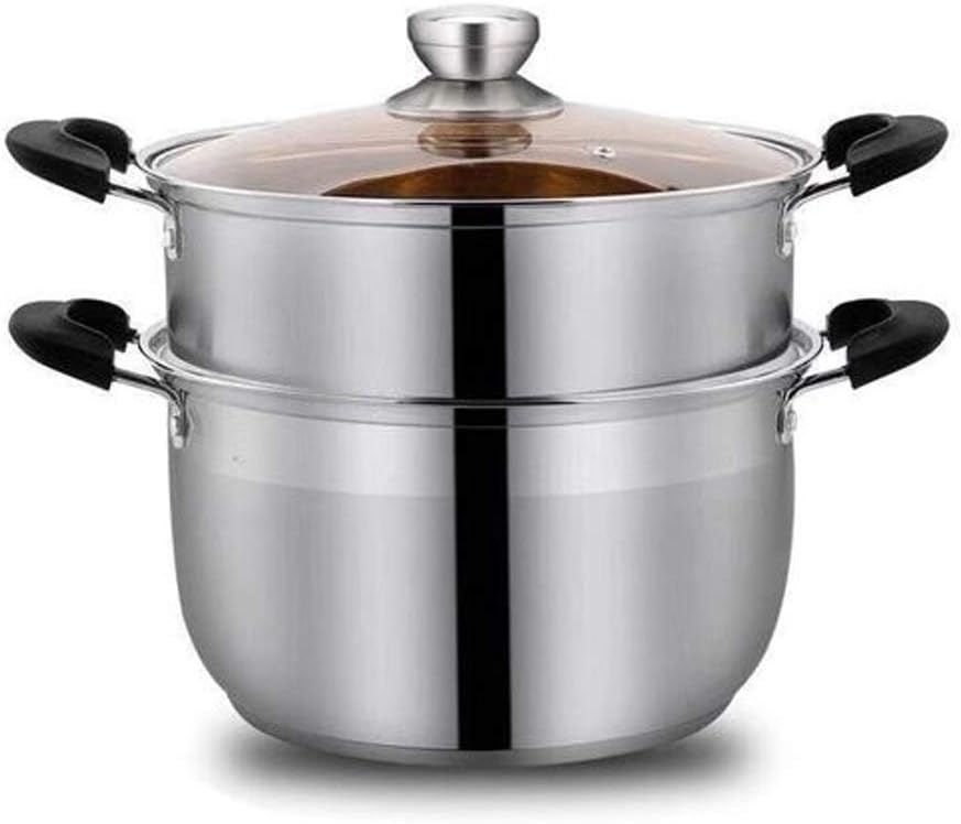 Milk Pot Steamer Thick Stainless Steel Soup Pot Steamer Gas Stove Induction Cooker Dual-use Pot Kitchen Pot Cookware
