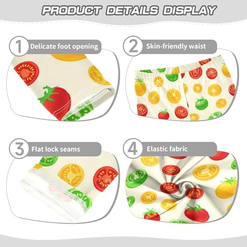 Girls' Leggings Vegetables Tomato Yellow Kids Yoga Tights Pants 1 Pack 23032723