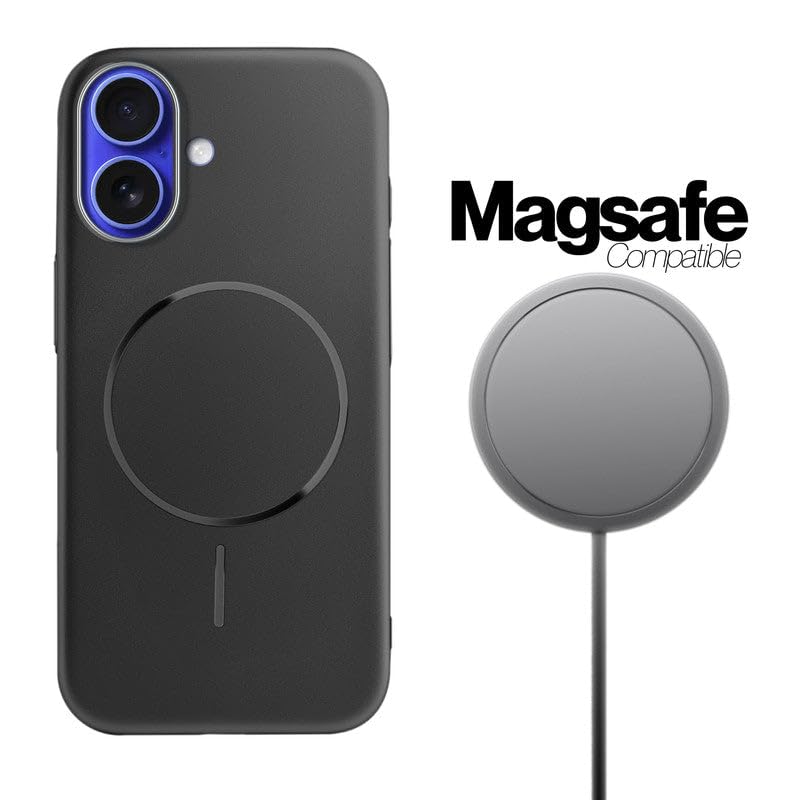 Image of AIBEX Ultra-Thin Mag-Saf Back Cover Case Compatible with iPhone 17| Slim Fit Scratch-Resistant Matte | Magnetic Wireless Charging | Microfibre Lining | Camera Protection (PC Material) - Black