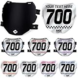 MxNumbers- Custom Chrome ODI Plate Decal with ODI Signature Downhill Number Plate | Personalized with Your Name, Number & Colors | Electric Bike and Mountain Bike (Chrome04 with Black ODI Plate)