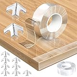 JOLIGAEA 6m Kantenschutz Baby + 10x Eckenschutz - Kindersicherung Kantenschutz für Möbel, Selbstklebend Eckenschutz Kantenschutz Tischkantenschutz Baby Sicherheit Ecken Kantenschutz (Transparent)