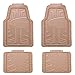 Produktbild Amazon Basics 4 Stück Ganzjahres-Bodenmatten aus Gummi für Pkw, SUV und Lkw, Beige