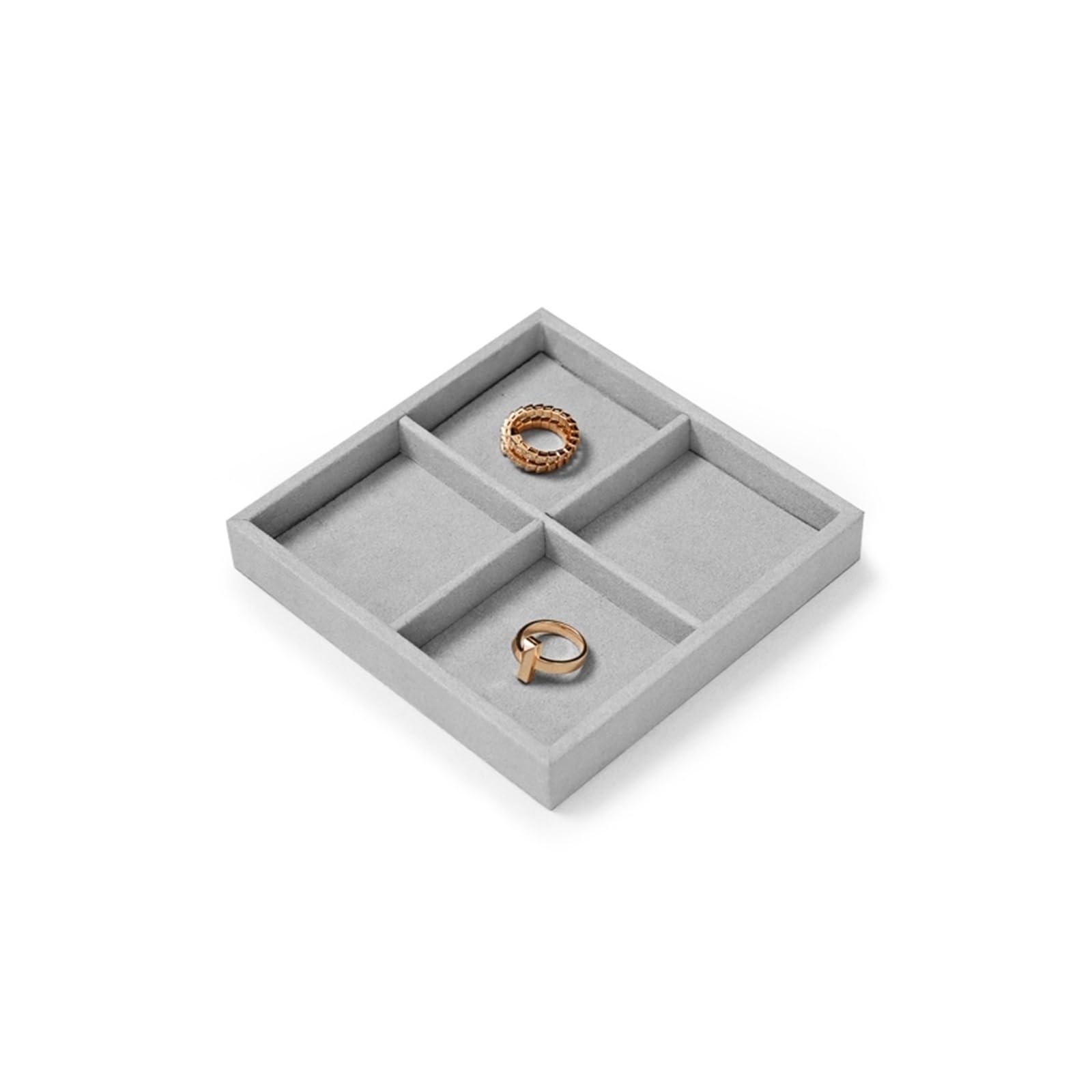YGMNQAL Velvet Jewelry Tray Display Trays Grey Velvet Jewelry Display Tray For Ring Earrings Bangle Necklace Tray Organizer Jewelry Display Tray Grey