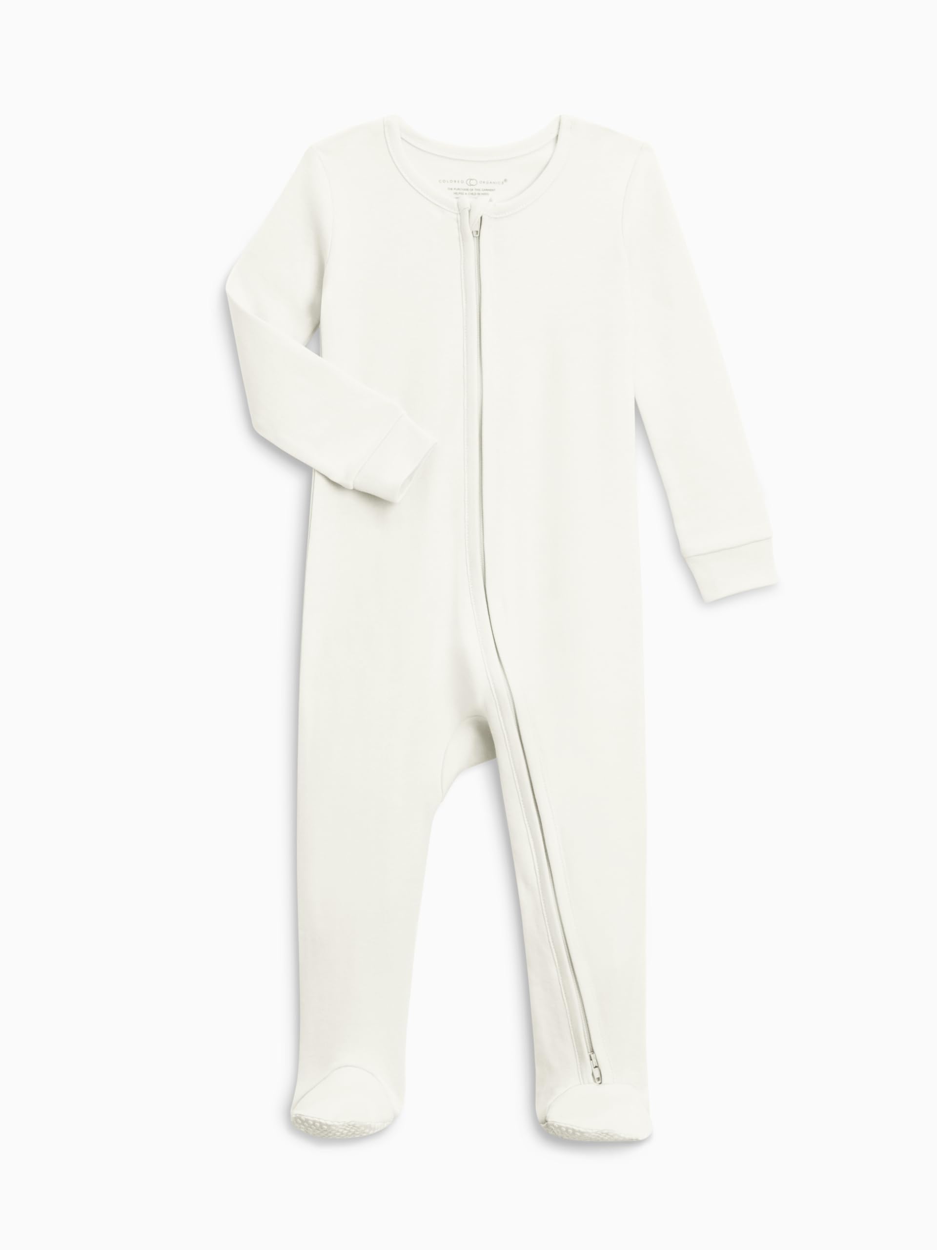 Colored Organics Baby Zip-Up Footed Sleeper with 2-Way Zipper - Organic Cotton Pajamas