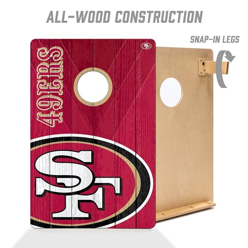 Image of YouTheFan NFL 2' x 3' Wood Cornhole Game with Logo Bags