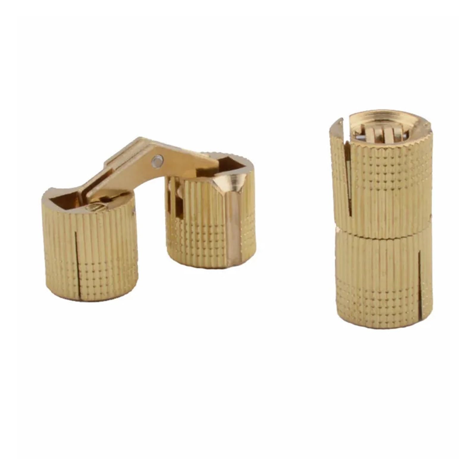 Haogui 2pcs Barrel Hinges Cylindrical Hidden Cabinet Concealed Invisible Mount For Furniture Hardware(14mm)