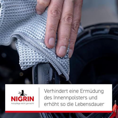 NIGRIN MOTO-BIKE Helmpolster-Reiniger für Motorrad, kein Ausbau des Helm-Innenpolsters, 300 ml, Weiß