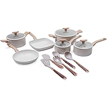 Jogo De Panelas Premium Com Revestimento Em Mármore Antiaderente 11 Peças Vanilla Yikasa