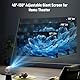 Doingdo Mini Projektor 4K Mini Beamer WiFi 6 und Bluetooth 5.4, Tragbarer Video Projektor, 130 Zoll Home Cinema Smart Projektor Kompatibel mit HDMI/TV Stick/USB / PS5 (L)