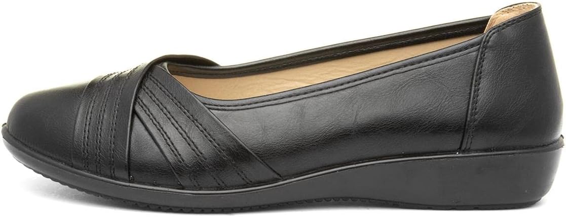 Softlites Womens Black Casual Pump