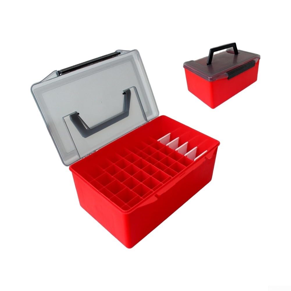 de Aparejos Portátil con Asa 27x18cm Plástico Esmerilado de(Red)