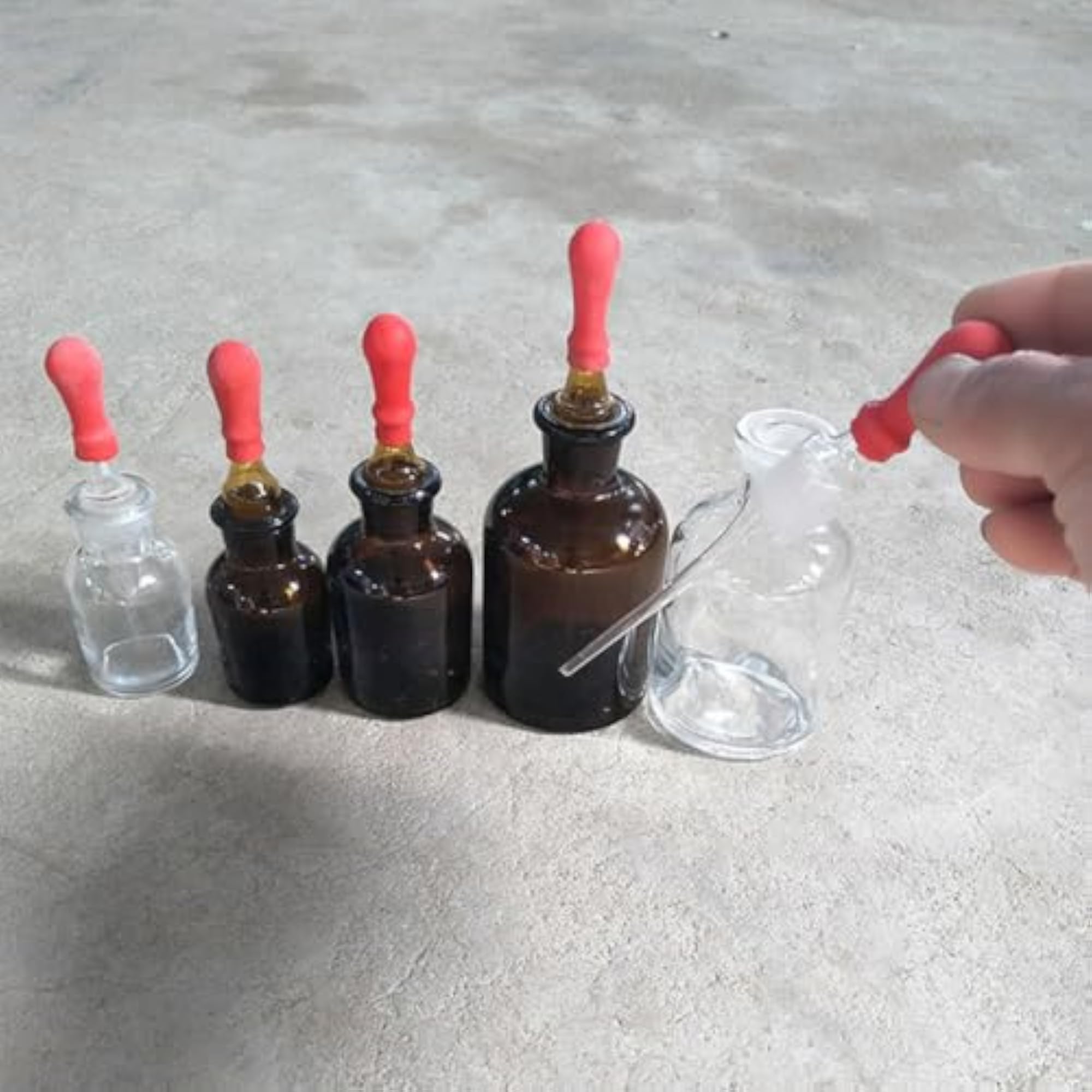 3pcs Glass Dropper Bottles for Essential Oils and Liquids