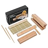 Toys4Boys Sushi Maker Set-Sushi Set zum Selber Machen - Sushi Roller Bazooka -Sushi Kit -Bambusmatte Rollmatte Sushi Maschine-100% Bambus