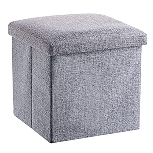 DYPXG Klapphocker,Heimleinen Fußhocker Würfel Aufbewahrungsbox Schuhbank Fußstütze Geeignet für Schlafzimmer Flur Wohnzimmer-30x30x30cm(12x12x12inch)-B Cover