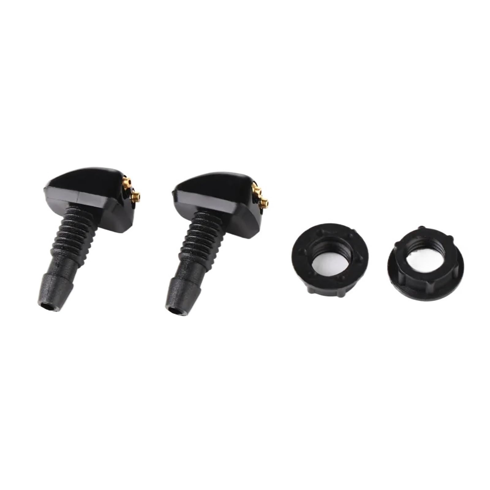 Zhlouytg 2Pcs Car Dual Hole Windshield Washer Nozzle Water Spray For Most Cars Wiper Cleaning Front Windshield Spray Nozzles Washer Jet Kit