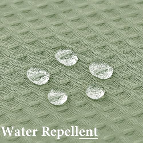 Naturoom Sage Green Waffle Shower Curtain Set With Snap-In Liner, 240Gsm Modern Waffle Weave Heavyweight Fabric Shower Curtain And Liner For Luxury Neutral Hotel & Spa Bathroom Decor thumb #2