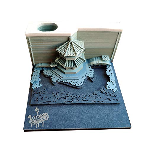 JUNENTER スティックノート アートブロック メモパッド アートビルディング 便利 ステッカー ペーパー カードクラフト 日本のクリエイティブ DIY ポストノート メモ帳 クリスマスギフト 170枚入り (3)