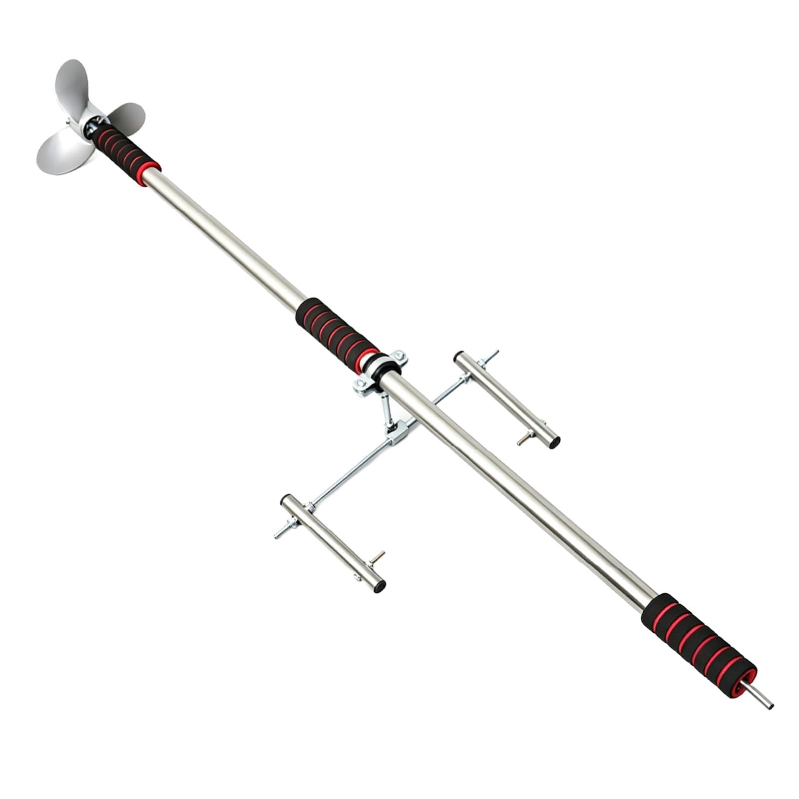 Motor Fueraborda Hélice de Taladro sin Herramientas, Motor eléctrico portátil para Kayak/Barca Inflable, propulsor metálico con Soporte para Uso