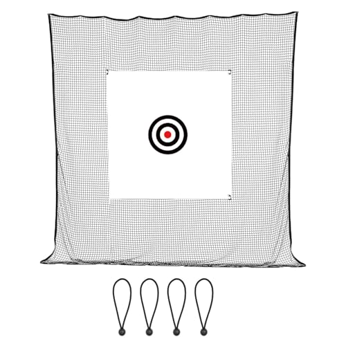 Filet d'entraînement de golf pliable 147x150 cm cage de pratique pour intérieur et jardin