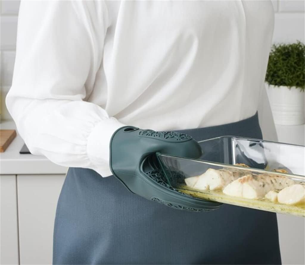 Heat Resistant Insulation Gloves Household Kitchen Silicone Glove Hand Clip 2pcs