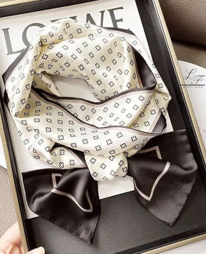 Head Scarf Hair Neck Scarves For Women Purse Bag Scarfs For Handbags Silky Long Thin Satin Headscarf Fashion Lightweight 59 * 5.9inch C42