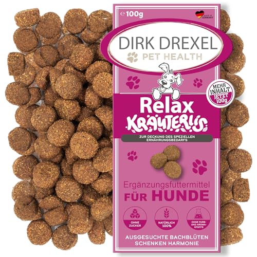 Dirk Drexel Relax Kräuterlis für Hunde 100g | mit Bachblüten | Zur Harmonisierung