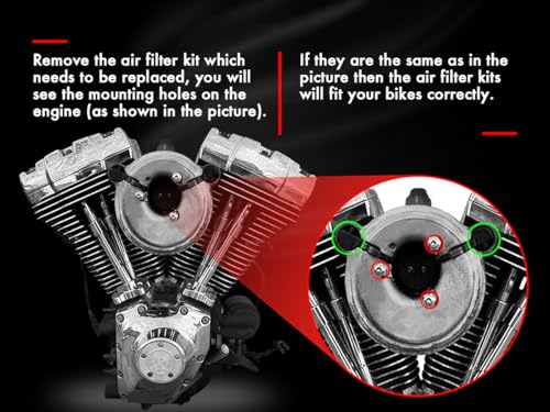 Image of For harley air cleaner filter Touring street glide road king electra tri trike Dyna Sportster XL 883 1200 Softail air intake (Speed 15 style - Chrome, B-For Softail /Dyna 93-15 ，Touring 01-07)