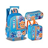 Kit Mochila Bolofofos Youtube Rodinha Lancheira Estojo