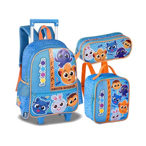 Kit Mochila Bolofofos Youtube Rodinha Lancheira Estojo