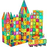 Anbalulu Magnetic Building Tiles, 134PCS Large Magnet Building Set,Magnetic Blocks, 3D STEM Stacking Toys, Magnets Toy for Kids Boys Girls