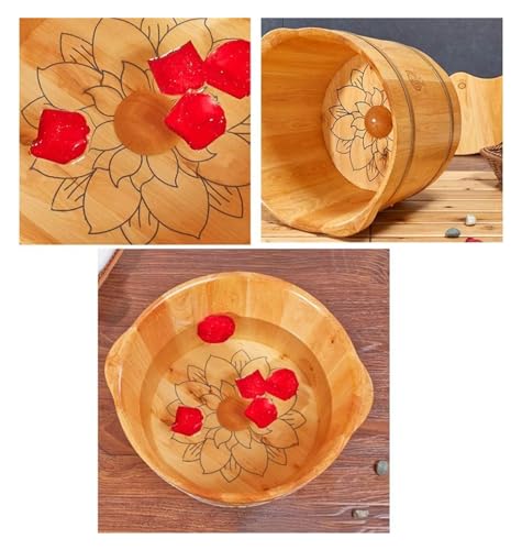 Tina de madera maciza para spa de pies con masaje miniatura 3