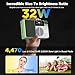 Amaran Ace 25c Pocket RGBWW LED Light, Boost Mode Up to 32W, Full-Color Mini Video Light (2,300-10,000K), 1,500 Lux@1m at 5,600K, 4500mAh Battery with PD Fast Charging for Mobile Creators (Green)
