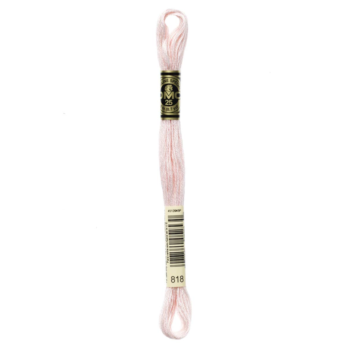 DMC Embroidery Floss Mouline Stranded Cotton Thread for Hand Embroidery and Sewing - Colour No: 818-5 x 8m Skeins — image 1